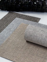 Scalamandre Stowe Linen Wallcovering Charcoal Wallpaper