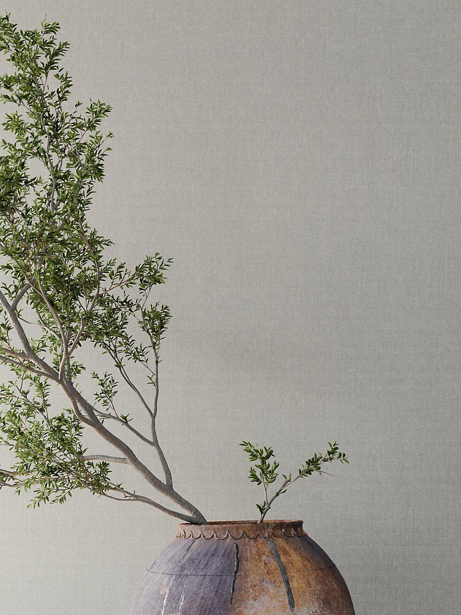 Scalamandre Steppe Linen Wallcovering Stone Wallpaper