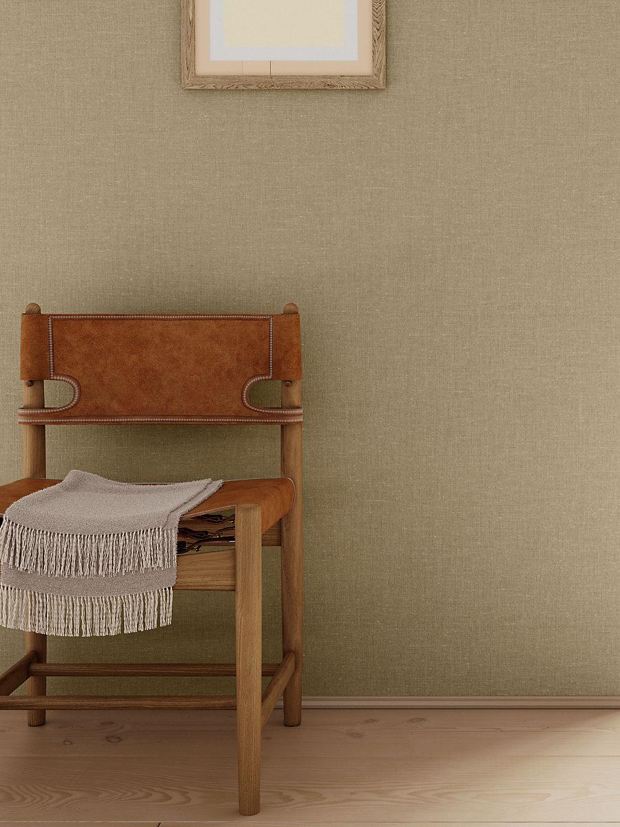 Scalamandre Broadland Linen Wallcovering Flax Wallpaper
