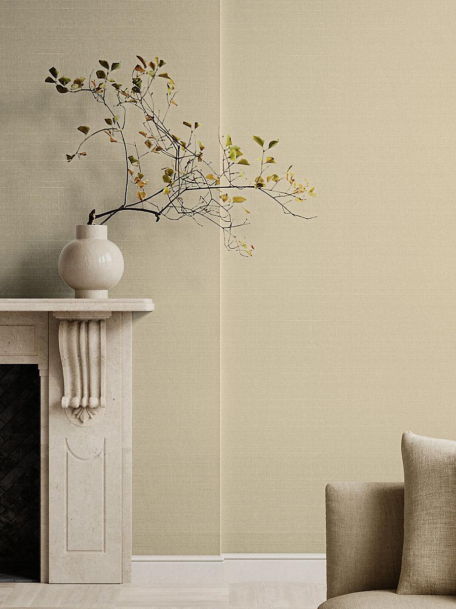 Scalamandre Linea Linen Wallcovering Flax Wallpaper