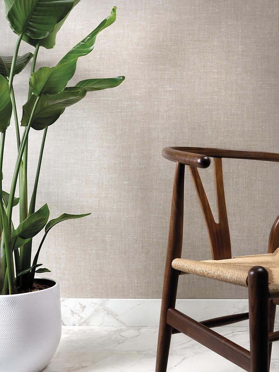 Scalamandre Dunham Linen Wallcovering Parchment Wallpaper