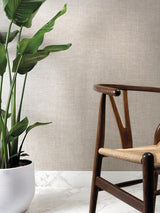 Scalamandre Dunham Linen Wallcovering Flax Wallpaper