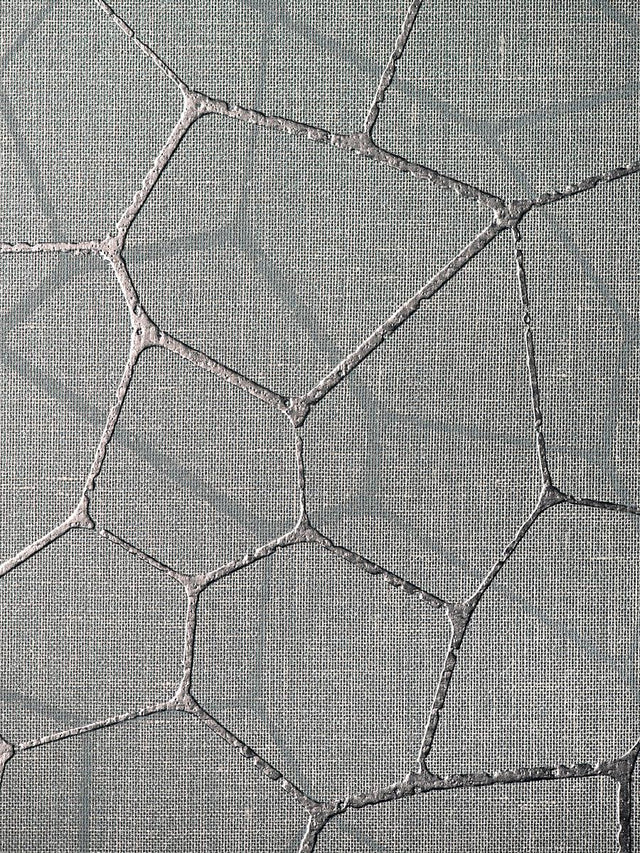 Scalamandre Lattice Wallcovering Charcoal Wallpaper