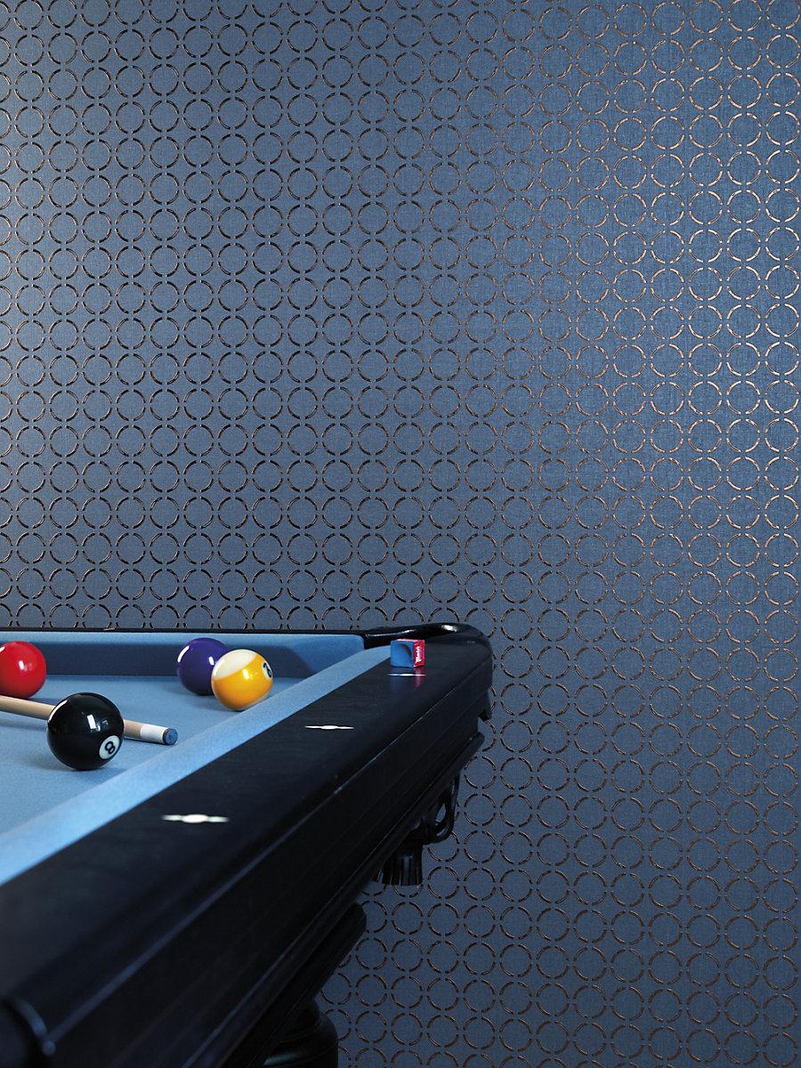 Scalamandre Caster Printed Wallcovering Evening Copper Wallpaper