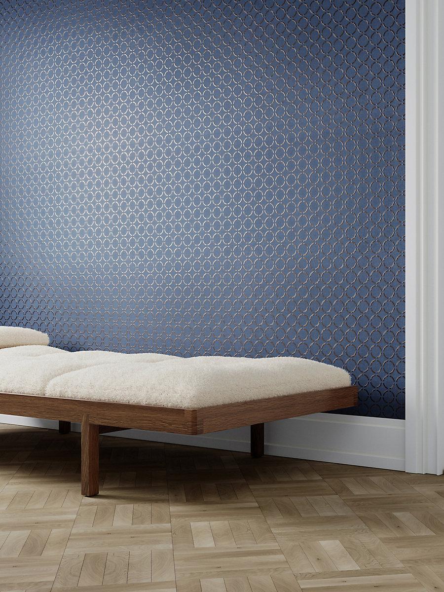 Scalamandre Caster Printed Wallcovering Evening Copper Wallpaper