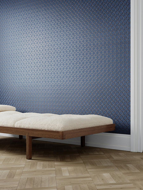 Scalamandre Caster Printed Wallcovering Evening Copper Wallpaper