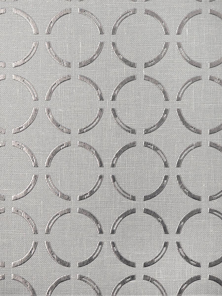 Scalamandre Caster Printed Wallcovering Silver Stone Wallpaper