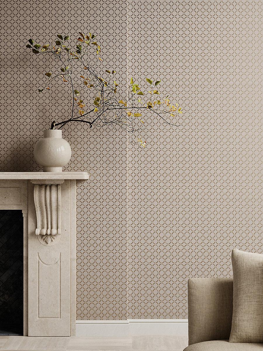 Scalamandre Caster Printed Wallcovering Golden Sand Wallpaper