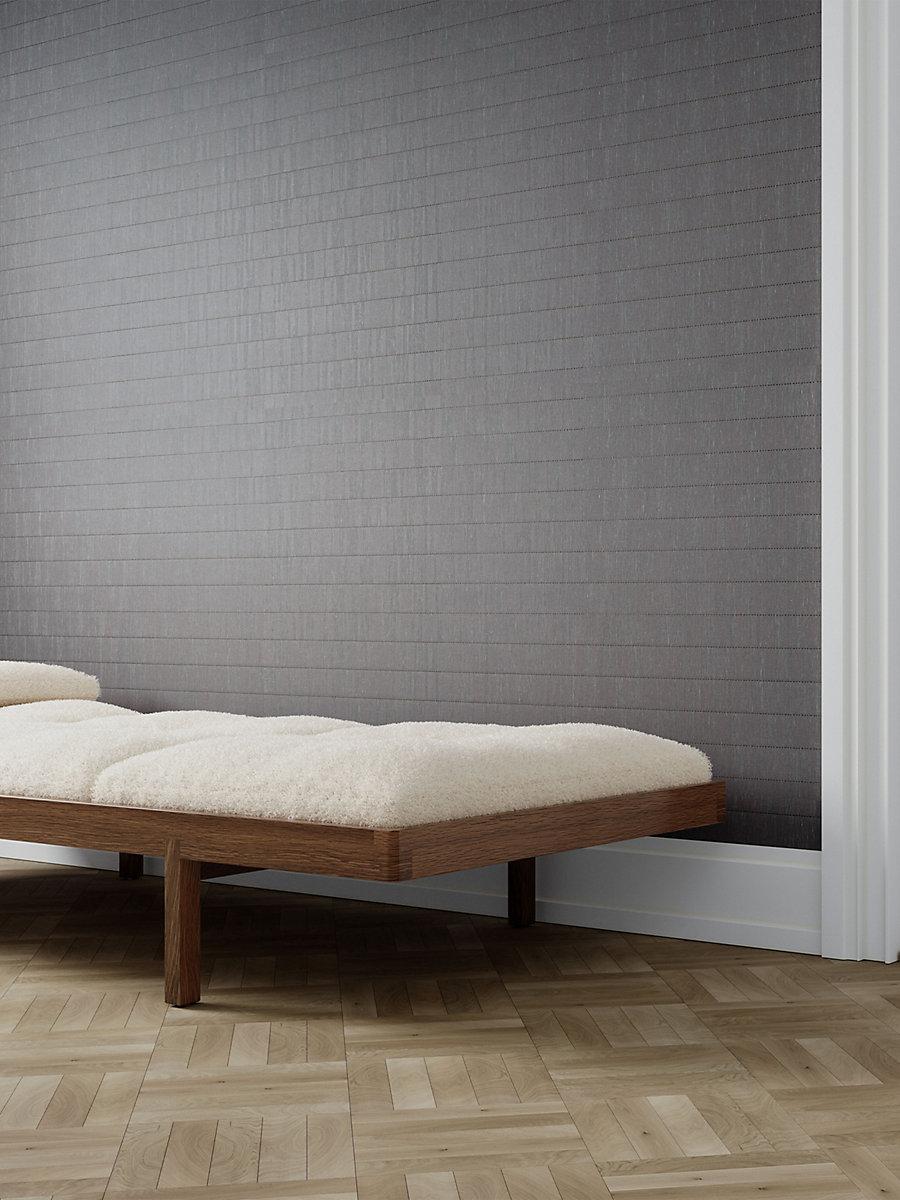 Scalamandre Pathway Wallcovering Silver Slate Wallpaper