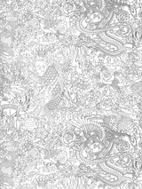 Scalamandre Horimono Argent Wallpaper