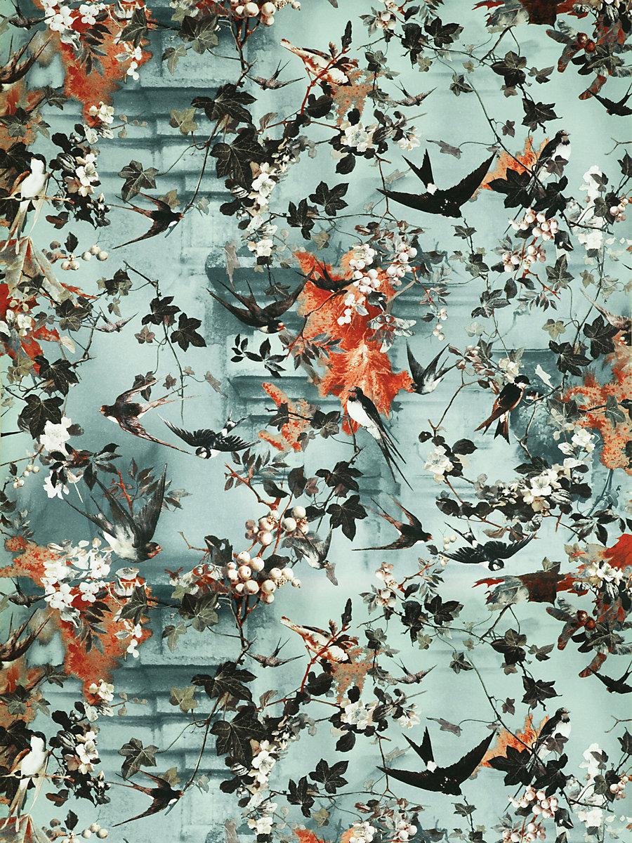 Scalamandre Hirondelles Ete Wallpaper