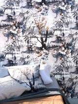 Scalamandre Brume Encre Wallpaper