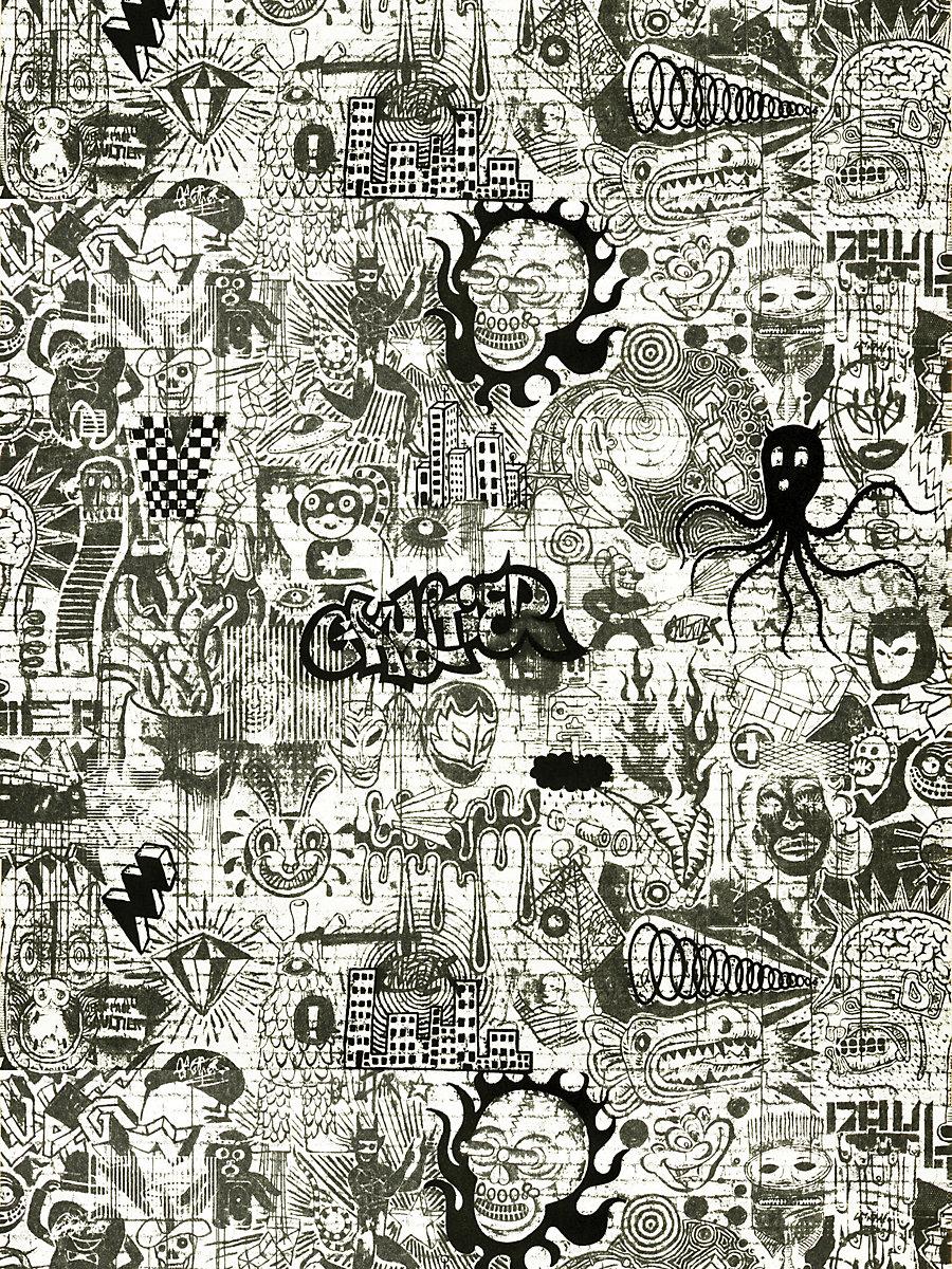 Scalamandre Ernest Noir Wallpaper