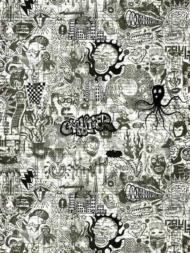 Scalamandre Ernest Noir Wallpaper