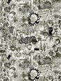 Scalamandre Ernest Noir Wallpaper