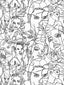 Scalamandre Croquis Ecru / Noir Wallpaper