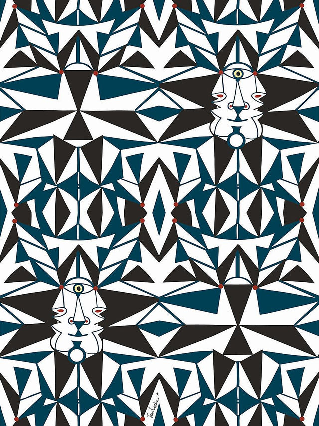 Scalamandre Email Bleu Wallpaper