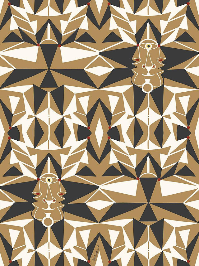 Scalamandre Email Bronze Wallpaper