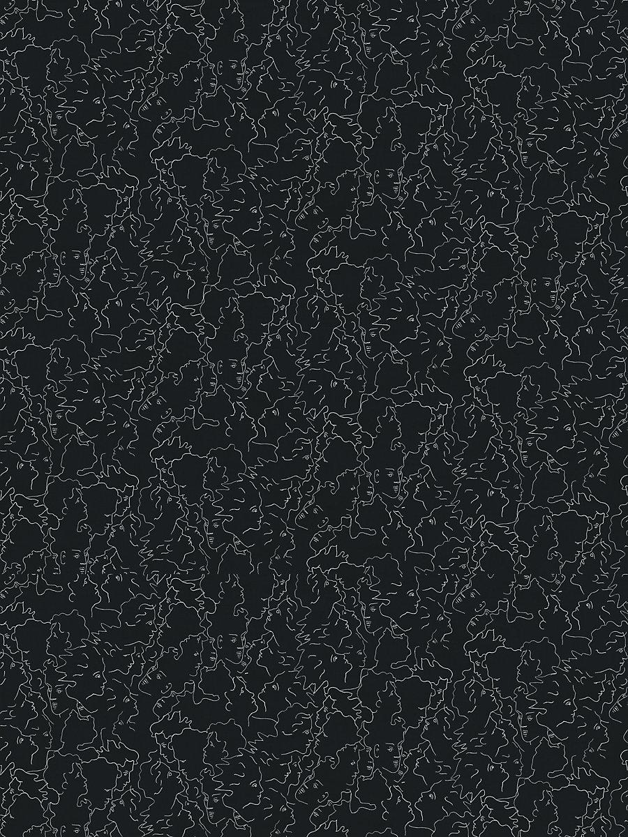 Scalamandre Ressemblance Ardoise Wallpaper