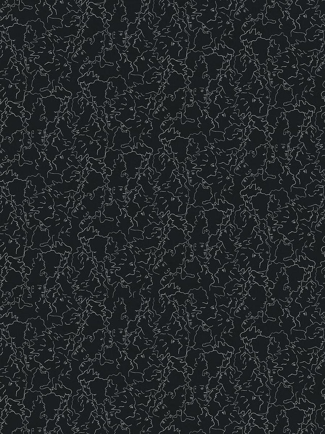 Scalamandre Ressemblance Ardoise Wallpaper