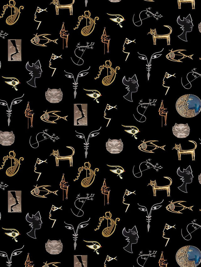 Scalamandre Joyaux Noir Wallpaper