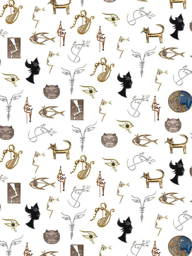 Scalamandre Joyaux Ivoire Wallpaper