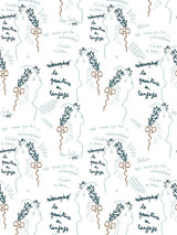 Scalamandre Ecriture Ciel Wallpaper