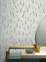 Scalamandre Figure D'Ange Bleu Wallpaper