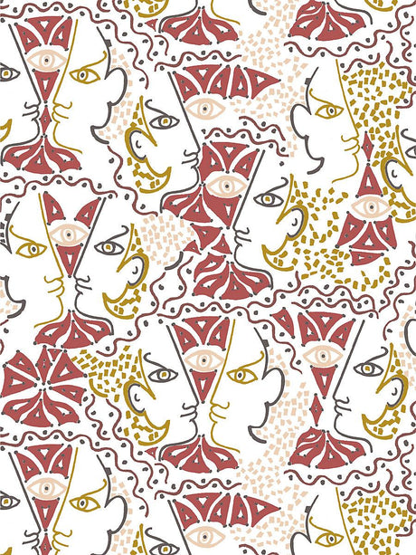 Scalamandre Union Terracotta Wallpaper