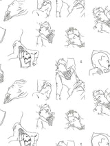 Scalamandre Les Dormeurs Noir Wallpaper
