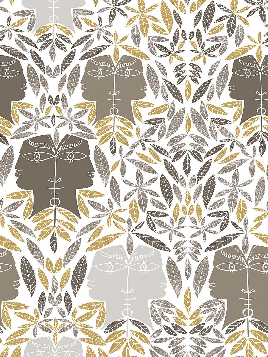Scalamandre Cap D'Ail Taupe Wallpaper