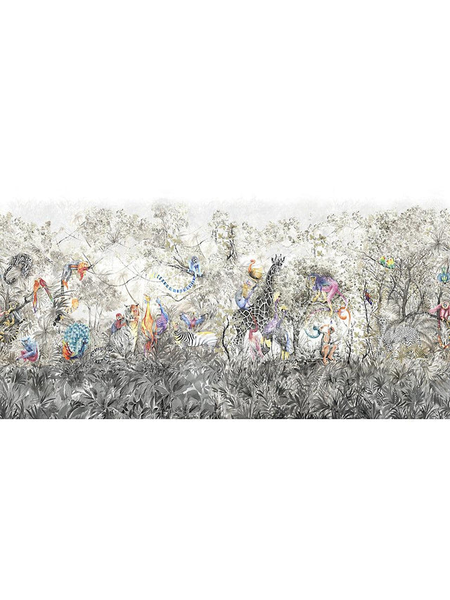 Scalamandre Arcadia Mural | 8 Panel Set Multicolor Wallpaper