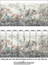 Scalamandre Arcadia Mural | 8 Panel Set Multicolor Wallpaper