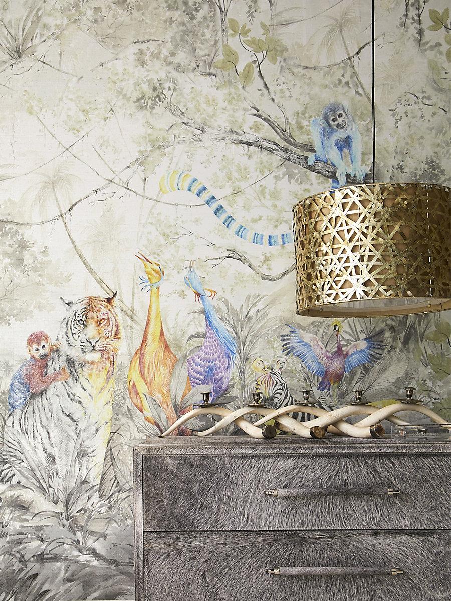 Scalamandre Arcadia Mural | 8 Panel Set Multicolor Wallpaper