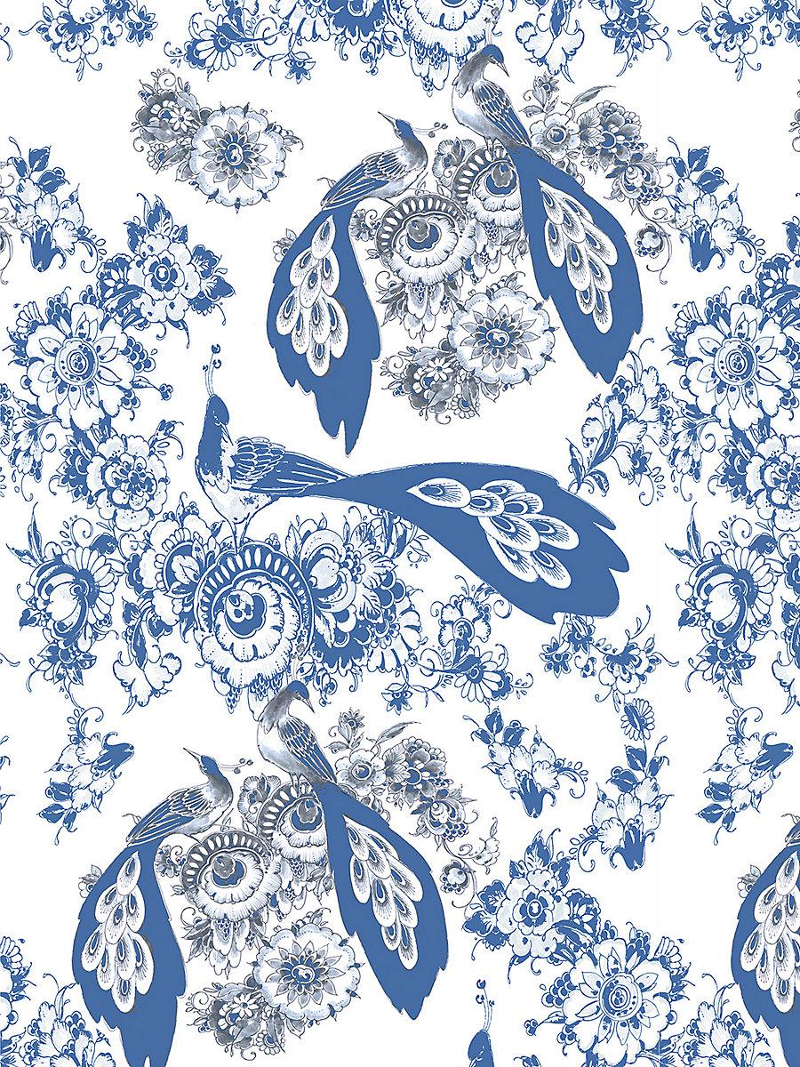 Scalamandre Bloemdecor White Wallpaper