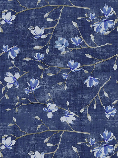 Scalamandre Bloom Delft Blue Wallpaper