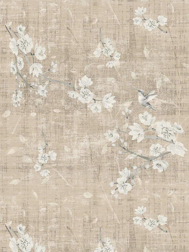 Scalamandre Blossom Fantasia French Gray Wallpaper