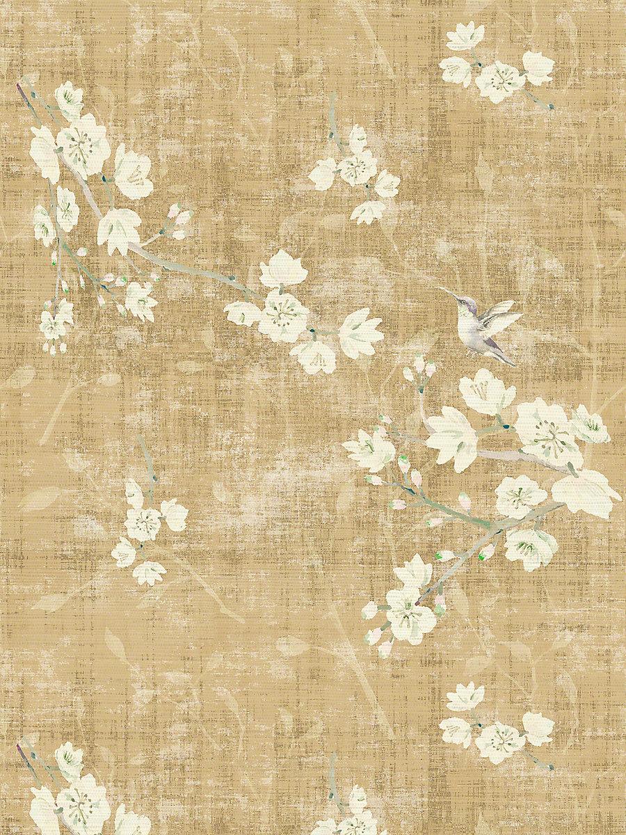 Scalamandre Blossom Fantasia Gold Wallpaper