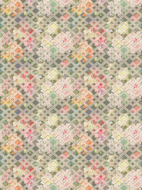 Scalamandre Defosse Trellis Azalea Wallpaper