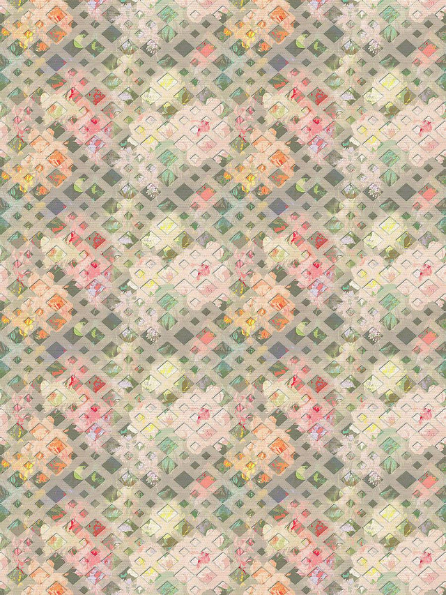 Scalamandre Defosse Trellis Azalea Wallpaper