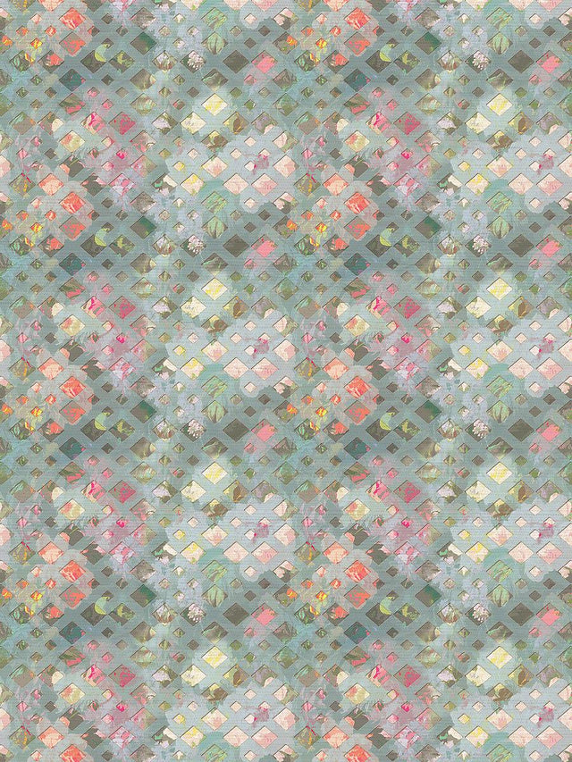 Scalamandre Defosse Trellis Perlblau Wallpaper