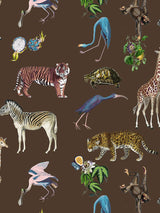Scalamandre Exotix Brown Wallpaper