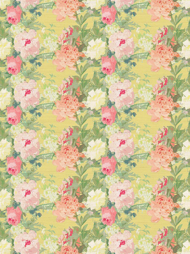 Scalamandre Les Fleurs Lemon Wallpaper