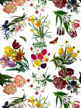 Scalamandre Flora & Fauna White Wallpaper