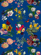 Scalamandre Flora & Fauna Blue Wallpaper