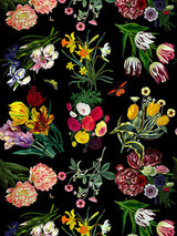 Scalamandre Flora & Fauna Black Wallpaper
