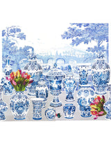 Scalamandre Garniture Scenic | Tulips Neutral - Right Panel Wallpaper