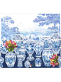 Scalamandre Garniture Scenic | Tulips Blue - Right Panel Wallpaper