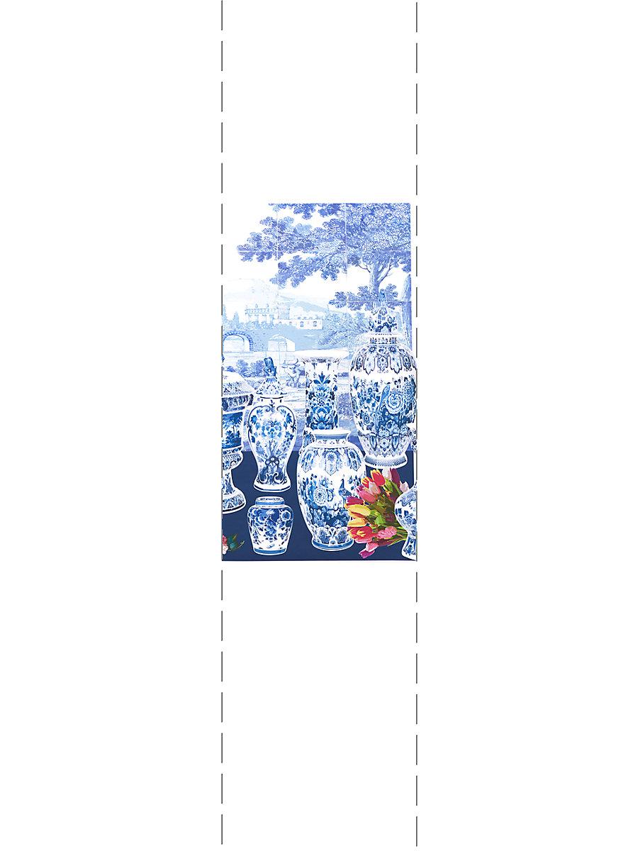 Scalamandre Garniture Scenic | Tulips Blue - Right Panel Wallpaper