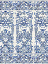 Scalamandre Hampton Court | Panel Blue Wallpaper
